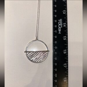chic long silver necklace